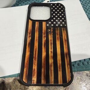 American Flag Phone Case - Black and Brown